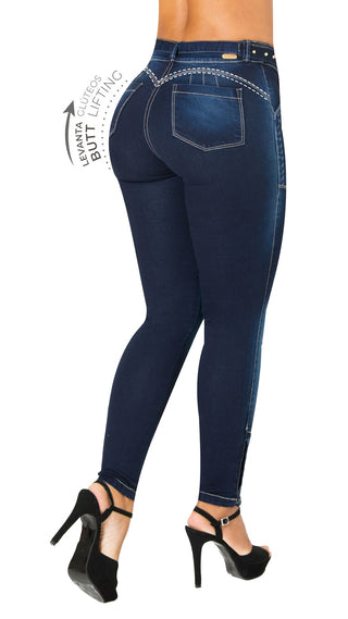 Jeans Levantacola 71373PDT-B - Petroleo