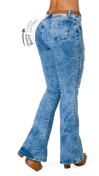 Jeans Campana Levantacola 52701DPDC-B - Azul Medio