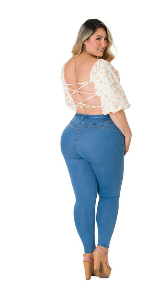 Blusa Cuello Cuadrado 4B6112B - Estampado