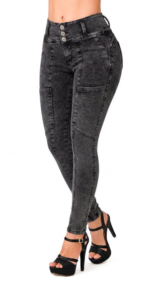 Jeans Basico  Levantacola 52796PAP-N	 - Gris