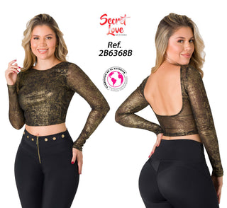 Blusa Con Escote en Espalda 2B6368B - Negro