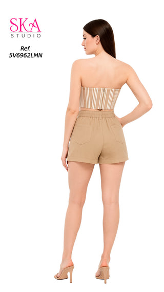 Conjunto Short 5V6962LMN	 - Beige