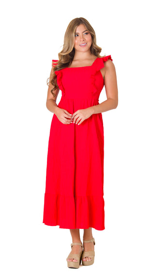Vestido Midi 5V5158MD - Rojo