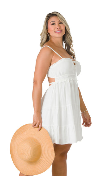 Vestido Mini Holgado 5V6848MN - Blanco