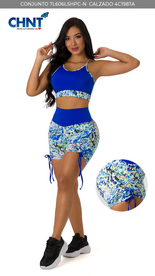 Jeff Conjunto Deportivo Con Control Abdomen 7L606LSHPC-N - Azul