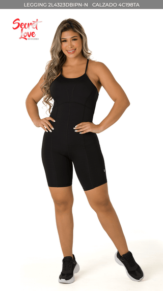 Enterizo Leggings Biker Deportivo Sport 2L4323DBIPN-N - Negro