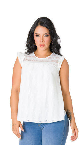 Blusa SemiFormal 4B6021B - Blanco