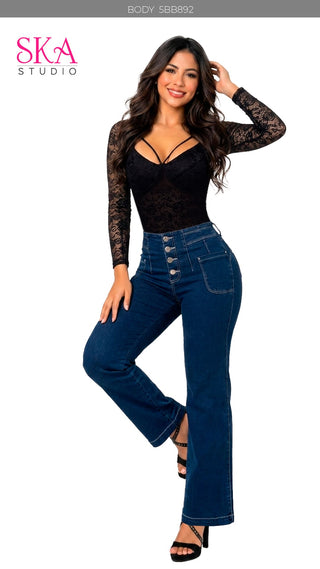 Body Control Manga Larga 5BB892 - Negro