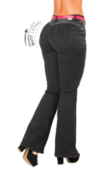Jeans Levantacola 71427PDC-B - Negro
