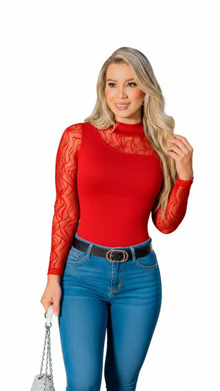 Body Seamless de Control 5BB882 - Rojo