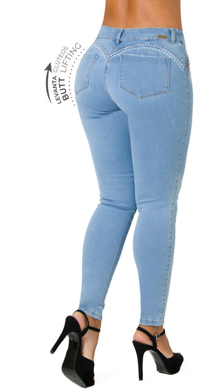 Jeans Levantacola 21499PDT-B - Azul Claro