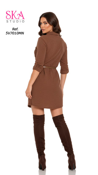 Vestido Mini 5V7010MN - Cafe