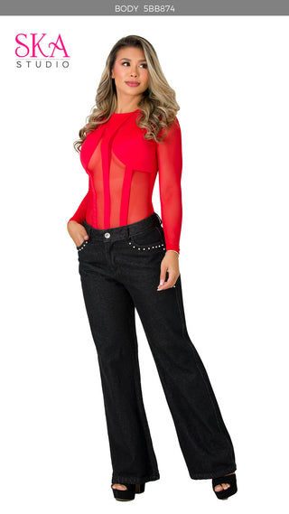 Body Control Manga Larga 5BB874 - Negro