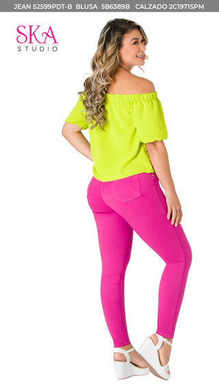 Jean Levanta Cola Skinny CHNT 52599PDT-B - Fucsia