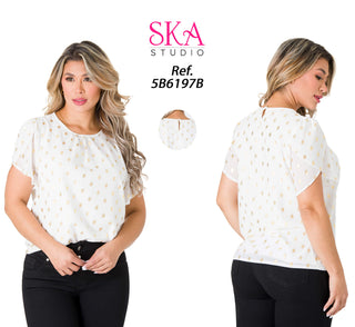 Blusa Semiformal 5B6197B - Blanco