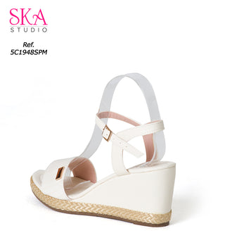 Sandalia Plataforma Media 5C1948SPM - Blanco