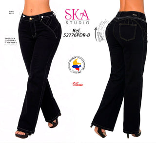 Jeans Basico Bota Recta 52776PDR-B - Negro