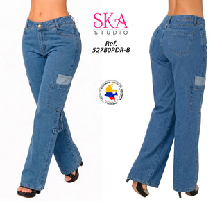 Jeans Rigido Bota Recta 52780PDR-B - Azul