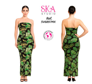 Vestido Estampado Maxi 5V6897MX - Estampado
