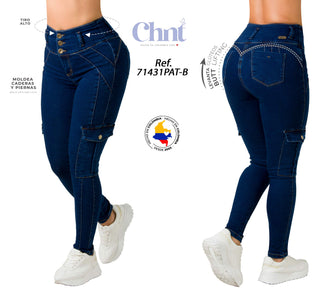 Jeans Levantacola 71431PAT-B - Azul Oscuro