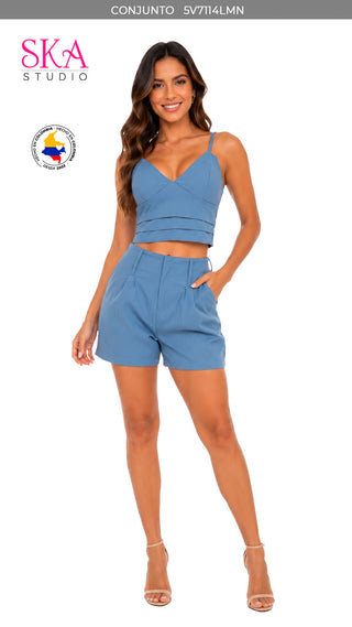 Conjunto Short 5V7114LMN	 - Vinotinto