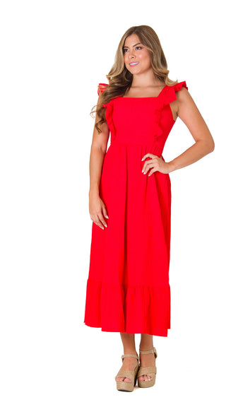 Vestido Midi 5V5158MD - Rojo