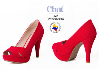 Sandalia de tacón cono 7C1796CETA - Rojo