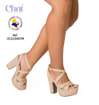 Sandalias de Tacón Alto 7C2154STM - Beige