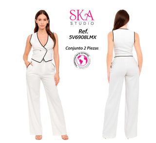 Set Blusa y Pantalón 5V6908LMX - Blanco