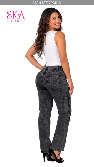 Jeans Moda Bota Recta 52777PDR-B - Gris