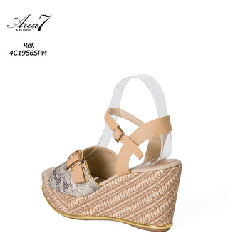 Sandalia Plataforma Media 4C1956SPM - Camel