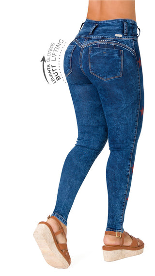 Jean Levanta Cola Skinny CHNT 71341PAP-B - Azul Oscuro