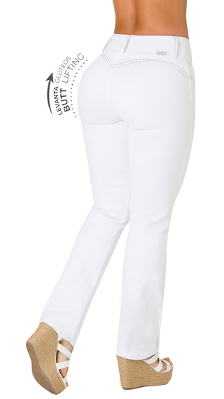 Jeans Clasico Levantacola 52668PNR-N - Blanco