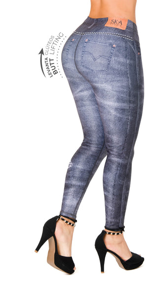 Leggings levanta cola 5L811BPNT-B - Gris Medio