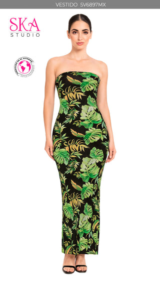 Vestido Estampado Maxi 5V6897MX - Estampado