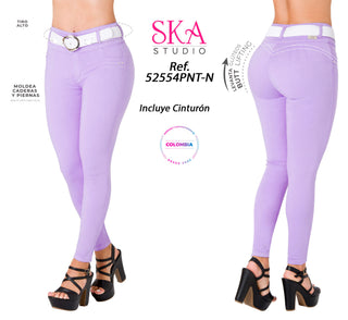 Jean Levanta Cola Skinny Ska 52554PNT-N - Lila