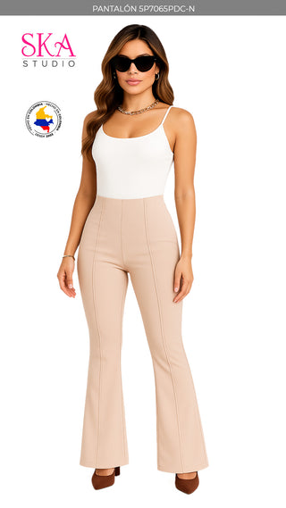 Pantalón Pretina Delgada 5P7065PDC-N - Cafe