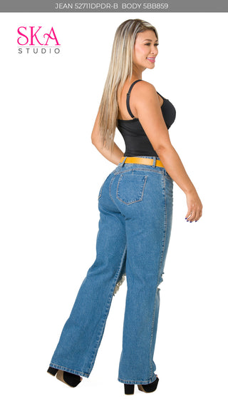 Jeans Rigido 52711DPDR-B - Azul Medio