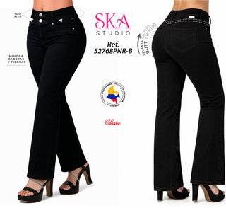 Jeans Clasico Bota Recta 52768PNR-B - Negro