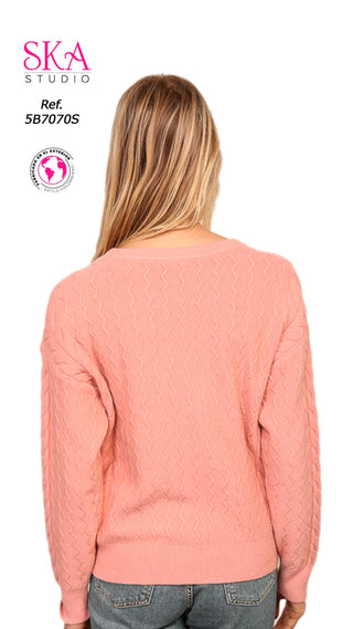 Sueter Manga Larga 5B7070S - Rosado