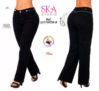 Jeans Clasico Bota Recta 52774PDR-B - Negro