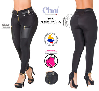 Leggings Levanta Cola CHNT 7L898BPCT-N - Negro