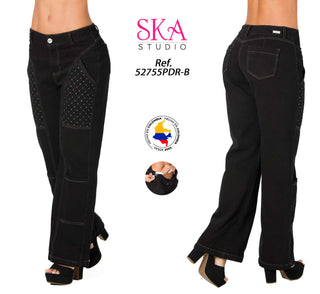 Jeans Rigido Bota Recta 52755PDR-B - Negro