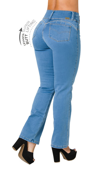 Jeans Classico Levantacola 52665PNR-B - Azul Medio