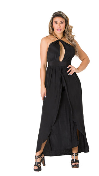 Vestido Maxi Halter 4V6323MX - Negro