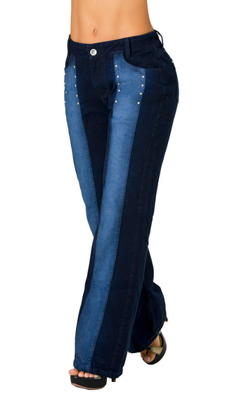 Jeans Rigido Bota Recta 52732PDR-B - Azul Oscuro