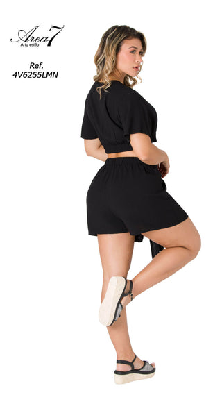 Conjunto Short 4V6255LMN - Negro