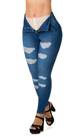 Jean Levanta cola skinny Ska 52515PCP-B - Azul Oscuro