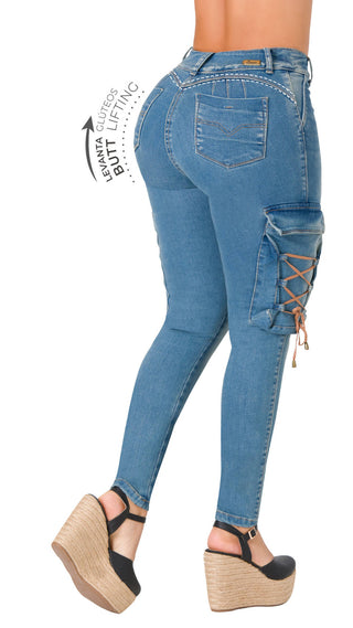 Jean Levanta Cola Skinny CHNT 71326PDP-B - Azul Medio