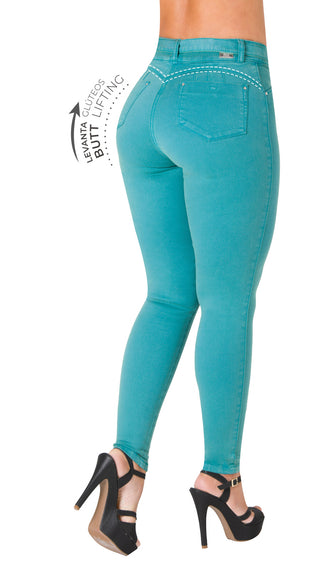 Jean Levantacola Pretina Delgada SKA 52619PDT-B - Verde